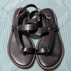 Soft Joie Black Leather Sandals